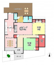 宗像市神湊、中古一戸建ての間取り画像です
