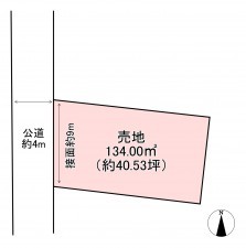 福津市上西郷、中古一戸建ての間取り画像です