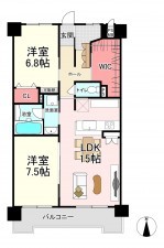 筑紫野市、マンションの間取り画像です