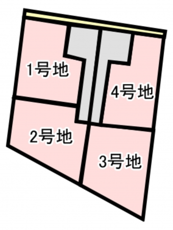 福津市花見が丘、土地の間取り画像です