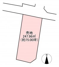 福津市勝浦、土地の間取り画像です
