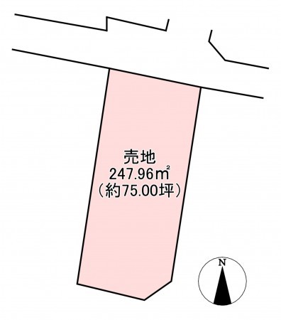 福津市勝浦、土地の間取り画像です