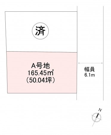 福津市福間南、土地の間取り画像です