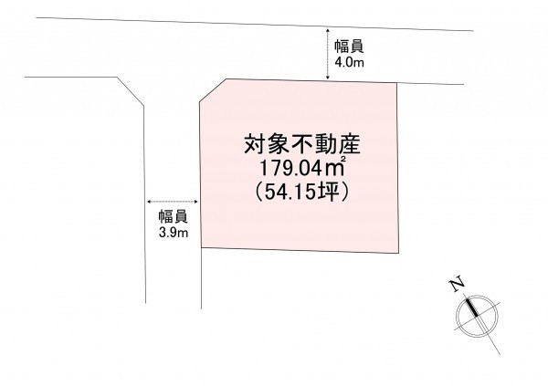 古賀市花見東、土地の間取り画像です