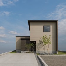宗像市原町、新築一戸建ての完成予想図（外観）画像です
