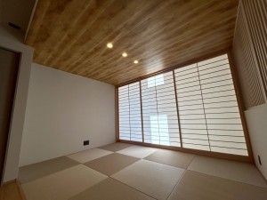古賀市花見東、新築一戸建ての居間画像です