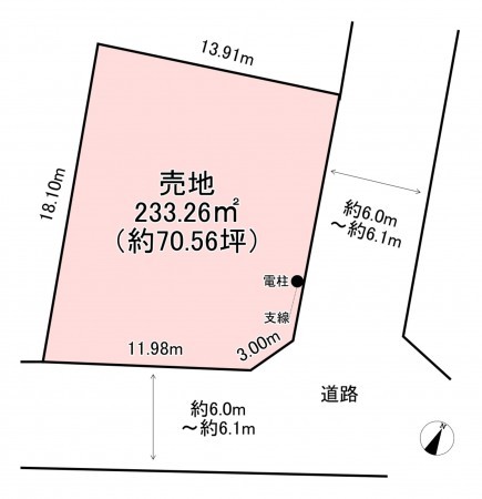 宗像市青葉台、土地の間取り画像です