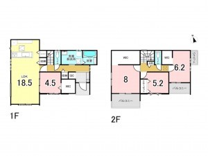 宗像市赤間、新築一戸建ての間取り画像です