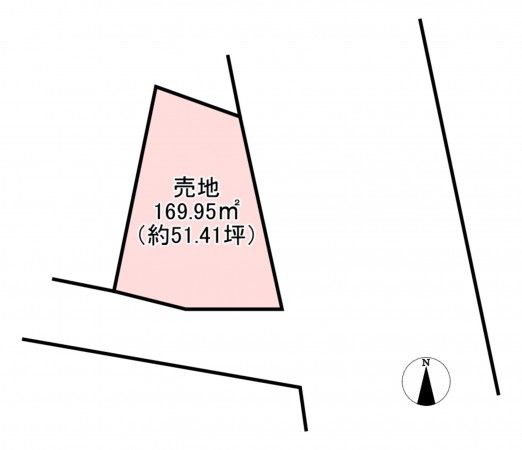 福津市津屋崎、土地の間取り画像です