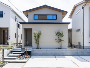 福岡市東区美和台、新築一戸建ての外観画像です