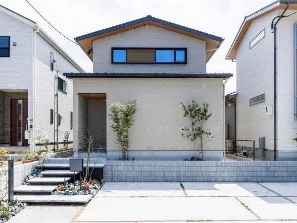 福岡市東区美和台、新築一戸建ての外観画像です