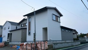 福岡市東区美和台、新築一戸建ての外観画像です