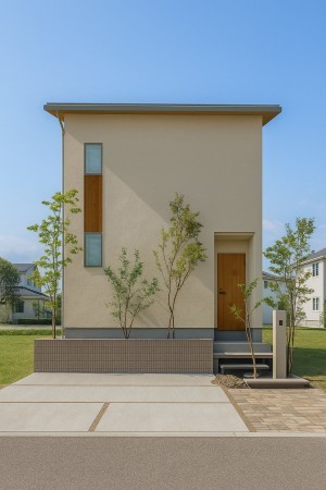 福岡市東区美和台、新築一戸建ての完成予想図（外観）画像です