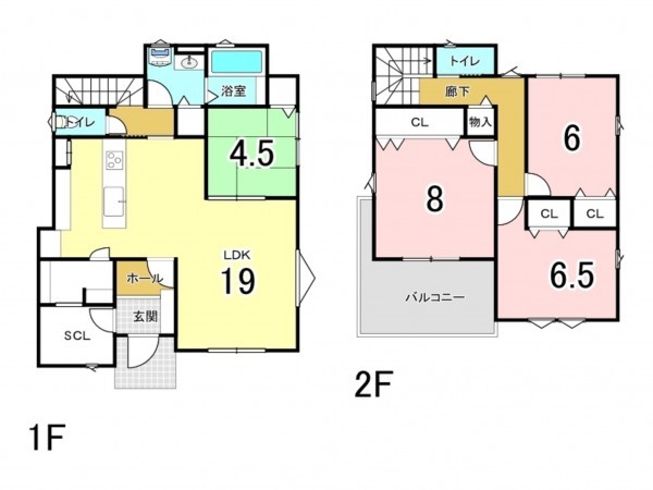 宗像市日の里、新築一戸建ての間取り画像です