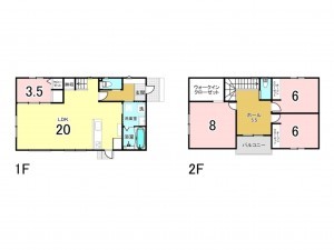 宗像市ひかりヶ丘、新築一戸建ての間取り画像です