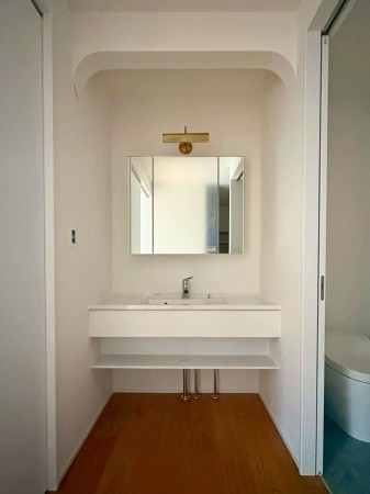 宗像市稲元、新築一戸建ての洗面画像です