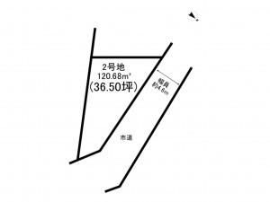 古賀市駅東、土地の間取り画像です