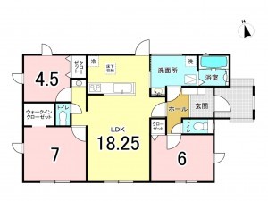 福津市福間駅東、新築一戸建ての間取り画像です