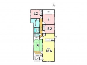 古賀市久保、新築一戸建ての間取り画像です