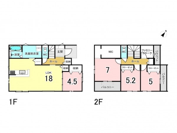 宗像市徳重、新築一戸建ての間取り画像です