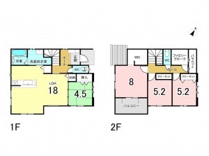 宗像市徳重、新築一戸建ての間取り画像です
