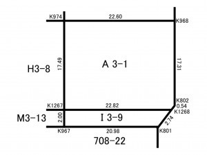 糟屋郡新宮町花立花、土地の間取り画像です