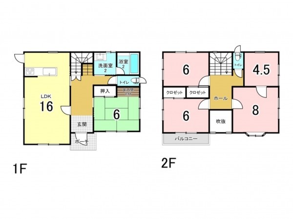 宗像市ひかりヶ丘、中古一戸建ての間取り画像です