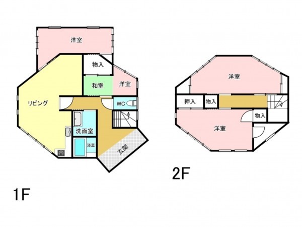 古賀市青柳町、中古一戸建ての間取り画像です