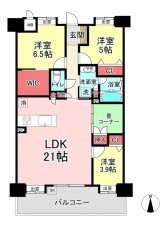 古賀市久保、マンションの間取り画像です