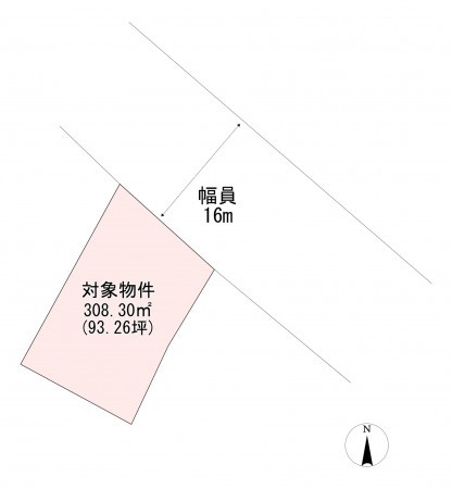 福津市津屋崎、土地の間取り画像です