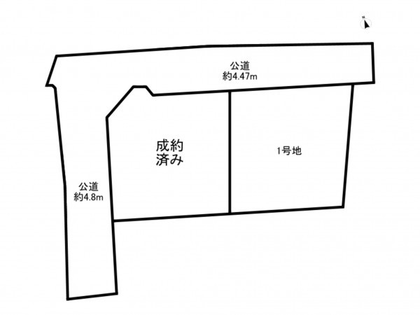 福津市西福間、土地の間取り画像です