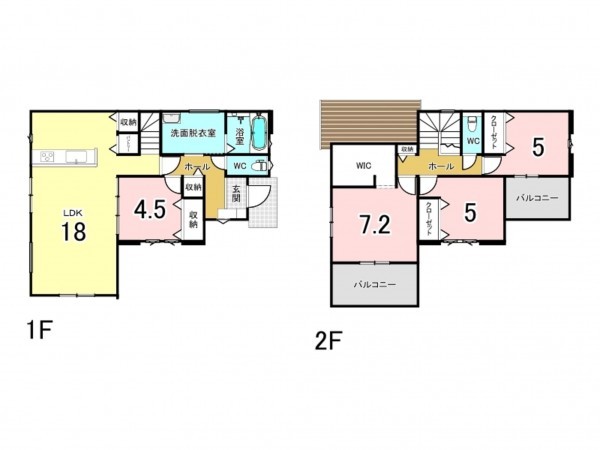 古賀市天神、新築一戸建ての間取り画像です