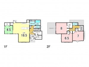 福津市福間南、新築一戸建ての間取り画像です