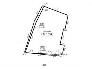 宗像市吉田、土地の間取り画像です