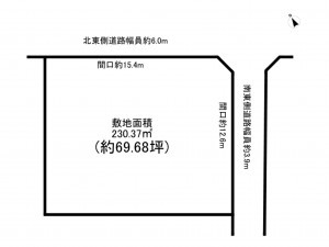宗像市土穴、土地の間取り画像です