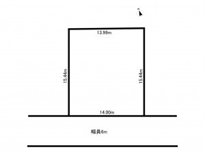 古賀市日吉、土地の間取り画像です