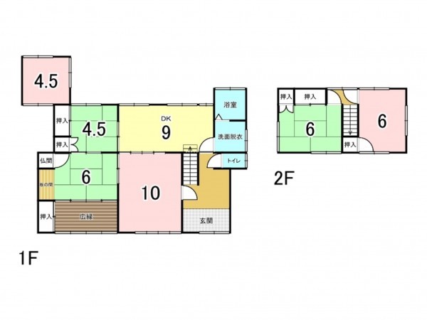 宗像市日の里、中古一戸建ての間取り画像です