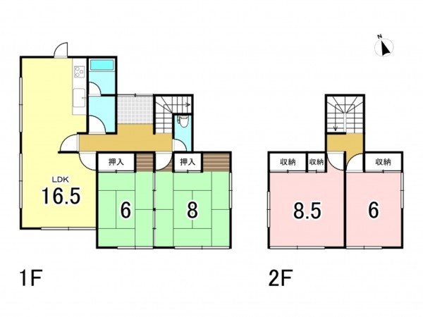 宗像市泉ケ丘、中古一戸建ての間取り画像です