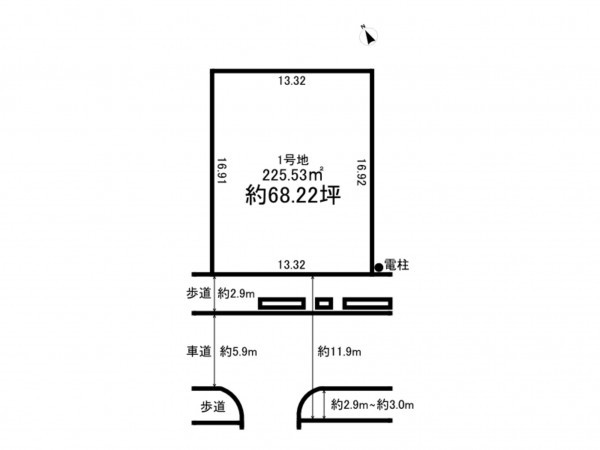 福津市若木台、土地の間取り画像です