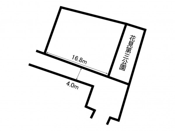 福津市福間南、土地の間取り画像です
