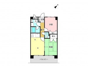 福岡市東区香椎駅前、マンションの間取り画像です