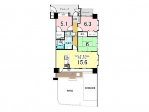 糟屋郡新宮町新宮、マンションの間取り画像です
