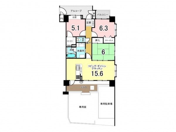 糟屋郡新宮町新宮、マンションの間取り画像です