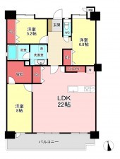 古賀市今の庄、マンションの間取り画像です