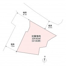 福津市小竹、土地の間取り画像です