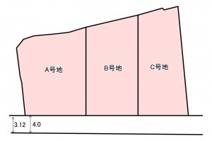 宗像市土穴、土地の間取り画像です