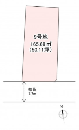 福津市福間駅東、土地の間取り画像です