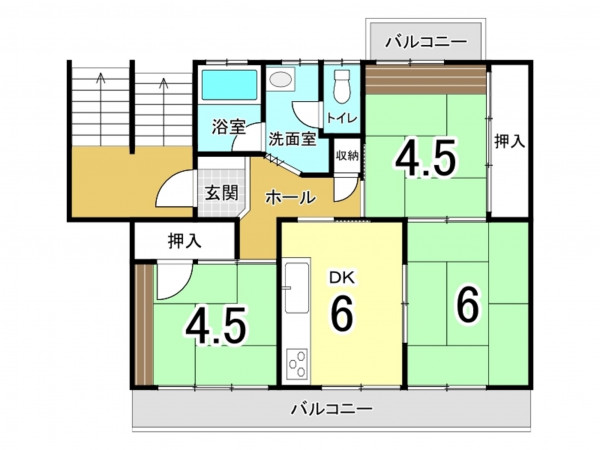 宗像市日の里、マンションの間取り画像です
