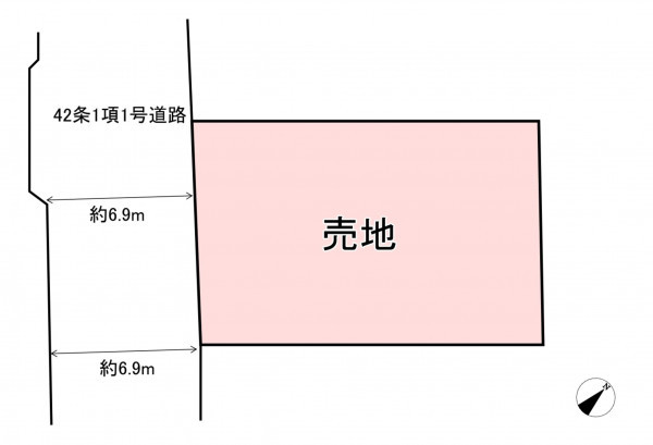 糟屋郡新宮町夜臼、土地の間取り画像です
