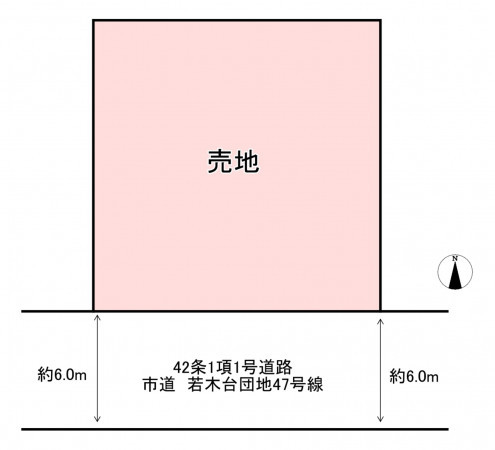 福津市若木台、土地の間取り画像です